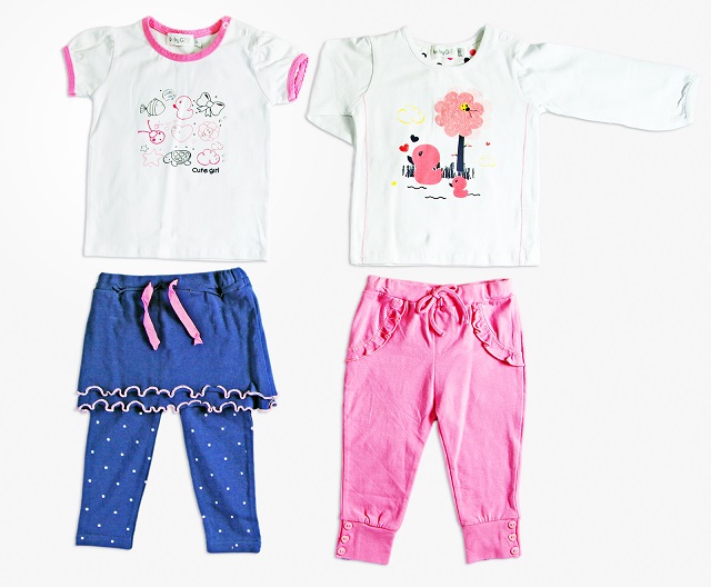 Baby short sleeve printing top + long pant pyjama