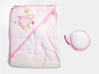 Baby towel fabric hooded towel + both sponge ball